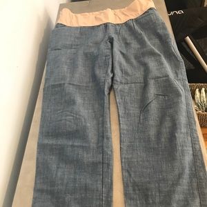Gap maternity chambray pants